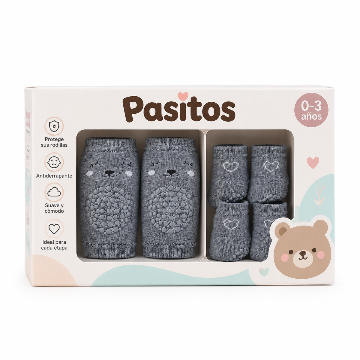 Set Calcetines y Rodilleras para Bebés Pasitos™
